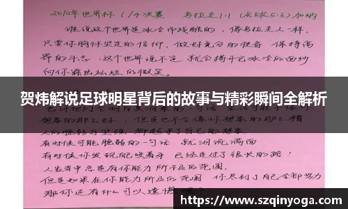 贺炜解说足球明星背后的故事与精彩瞬间全解析